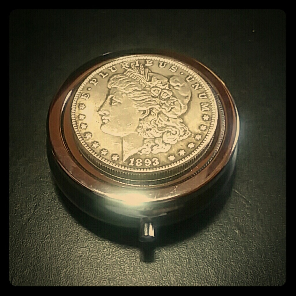 🇺🇸Handmade Morgan Coin Pill Box❤